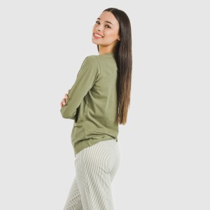 Pijama largo algodón Raya Mozarabe verde 2