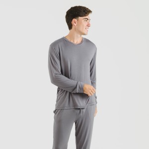 Pijama largo viscosa hombre liso