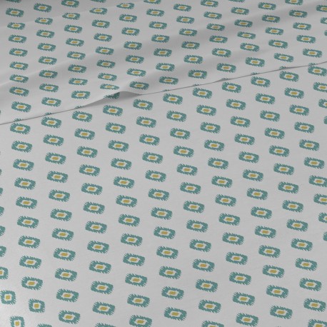 Juego de sábanas algodón Joy agua marina