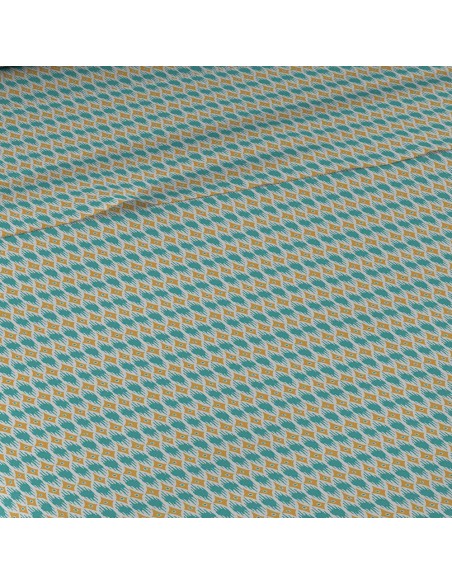 Juego de sábanas algodón Denalia agua marina