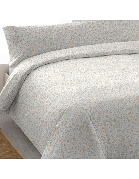 Funda nórdica algodón Ivory verde tiffany