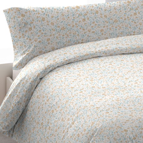 Funda nórdica algodón Ivory verde tiffany