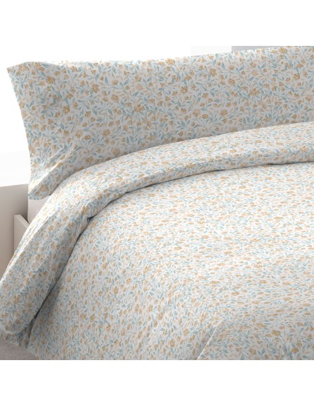 Funda nórdica algodón Ivory verde tiffany