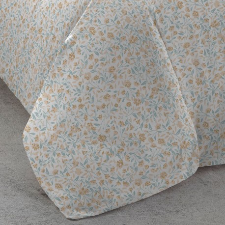Funda nórdica algodón Ivory verde tiffany