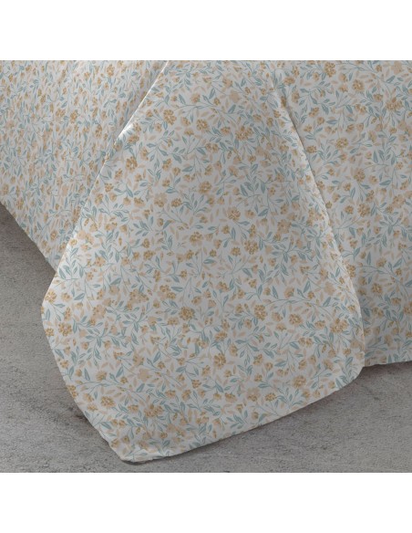 Funda nórdica algodón Ivory verde tiffany