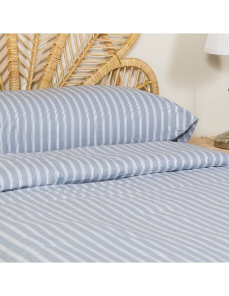 Funda nórdica franela Raya Marsella indigo