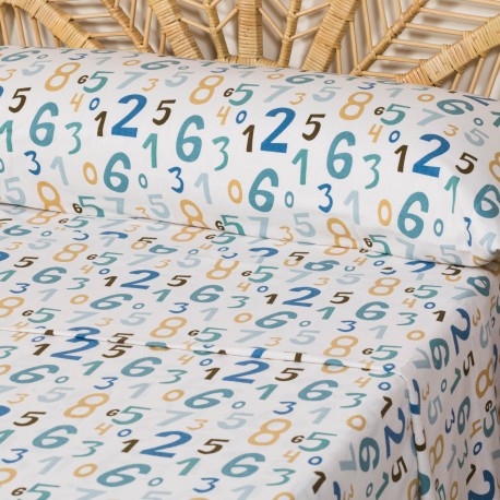 Juego de sábanas franela Numbers