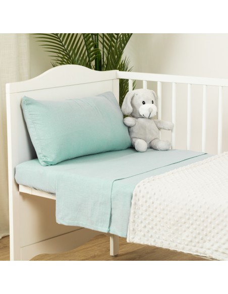 Juego de sábanas franela lisas cuna