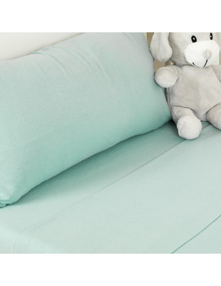 Juego de sábanas franela lisas cuna