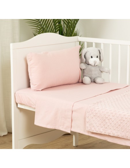 Juego de sábanas franela lisas cuna