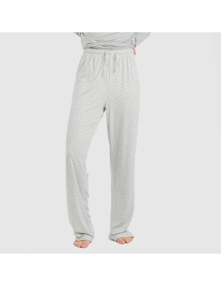 Pijama largo mujer soft Maximo gris