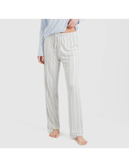 Pijama largo mujer soft Raya Bill celeste