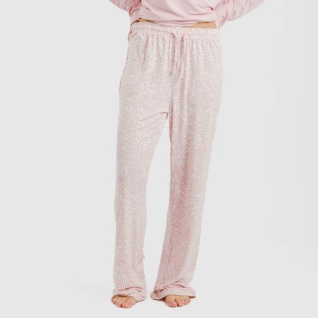 Pijama largo mujer soft Maty rosa