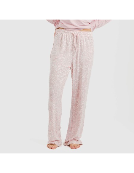 Pijama largo mujer soft Maty rosa