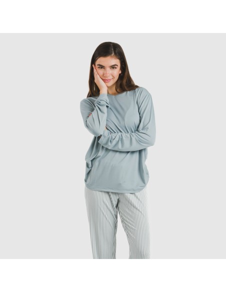 Pijama largo mujer soft Raya Kodac indigo