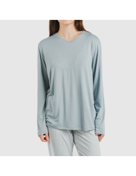 Pijama largo mujer soft Raya Kodac indigo