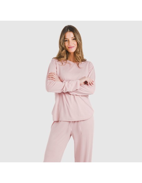 Pijama largo mujer soft liso