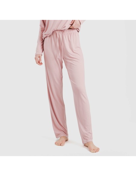 Pijama largo mujer soft liso
