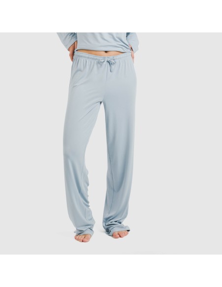 Pijama largo mujer soft liso