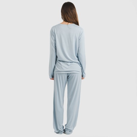 Pijama largo mujer soft liso