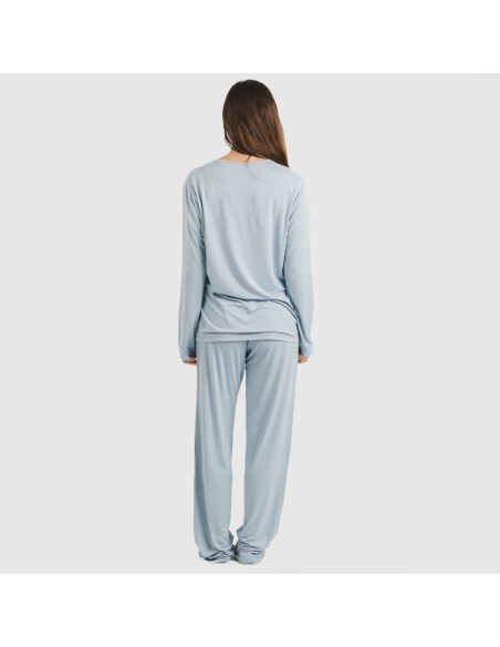 Pijama largo mujer soft liso