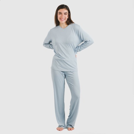 Pijama largo mujer soft liso