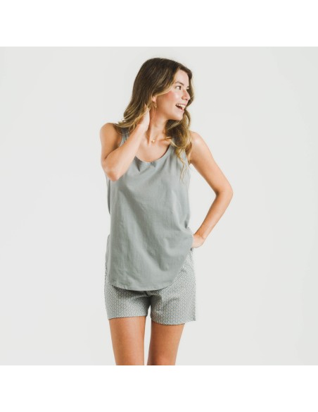 Pijama corto algodón Sassy verde