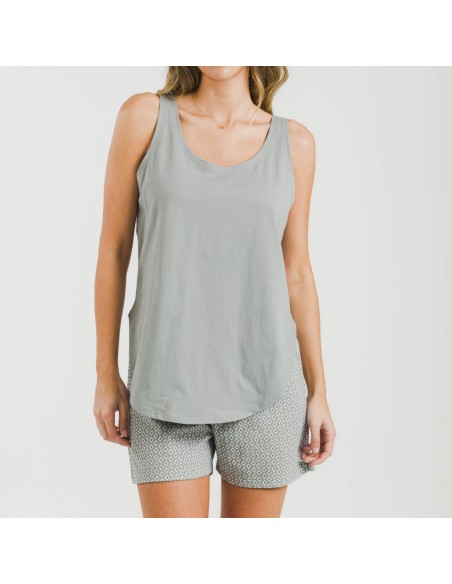 Pijama corto algodón Sassy verde