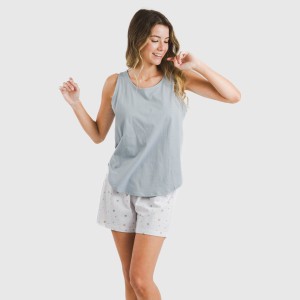 Pijama corto algodón Condy indigo 2