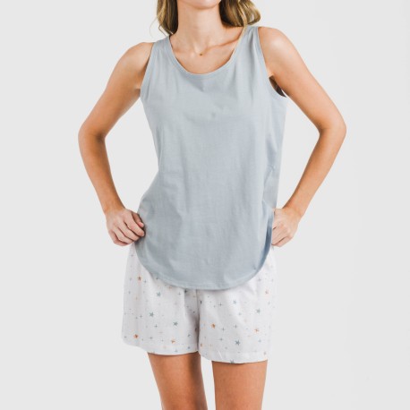 Pijama corto algodón Condy indigo