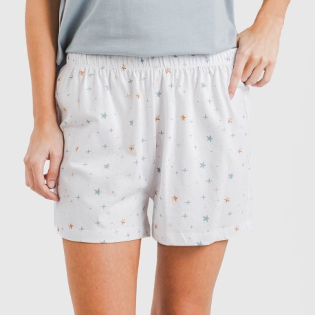 Pijama corto algodón Condy indigo