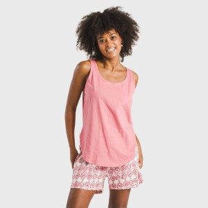 Pijama corto algodón Azucena marsala