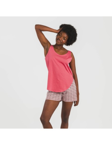 Pijama corto algodón Jannat rosa
