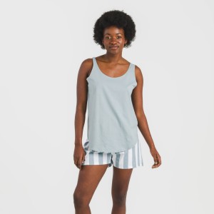 Pijama corto algodón Raya Elvis indigo 2