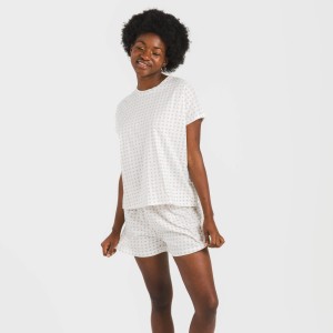 Pijama corto manga fluida algodón mujer Klaus marsala 2