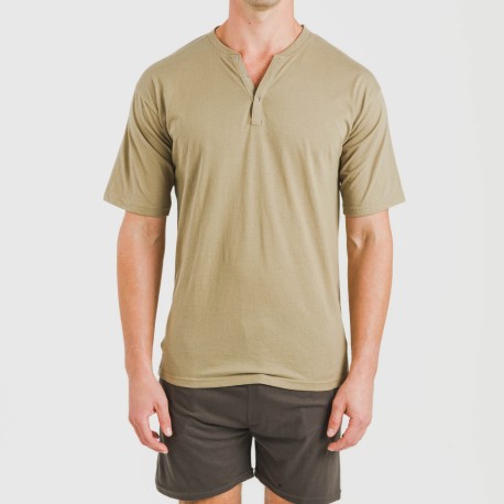 Pijama corto hombre con botones verde cacería - petroleo