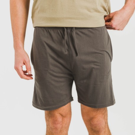 Pijama corto hombre con botones verde cacería - petroleo