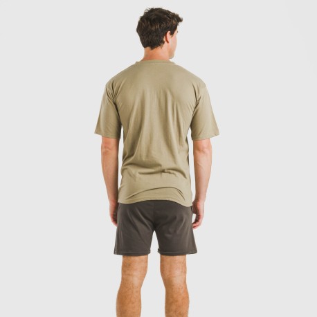 Pijama corto hombre con botones verde cacería - petroleo