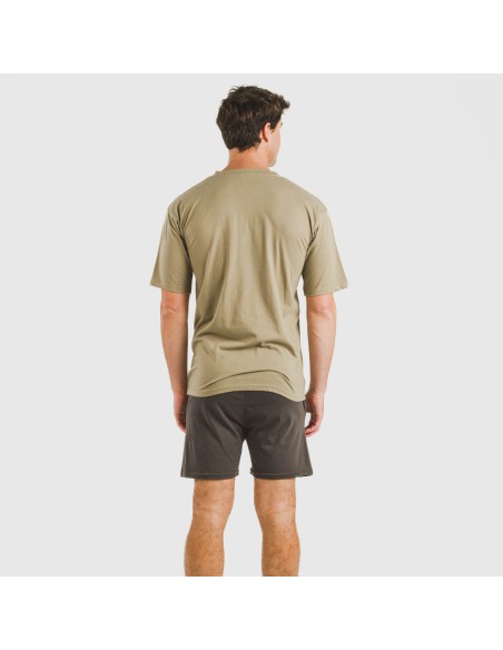 Pijama corto hombre con botones verde cacería - petroleo