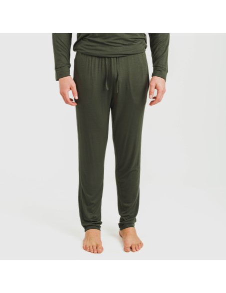 Pijama largo viscosa hombre liso