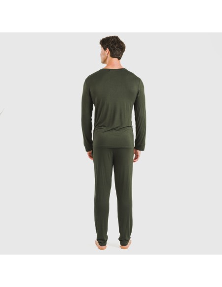 Pijama largo viscosa hombre liso