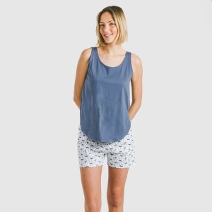 Pijama corto algodón Saachi azul