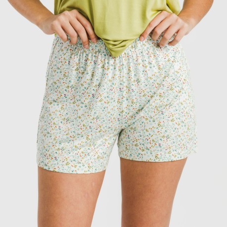 Pijama tirantes mujer viscosa Geminis verde