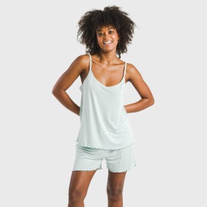 Pijama tirantes mujer soft Banita celeste