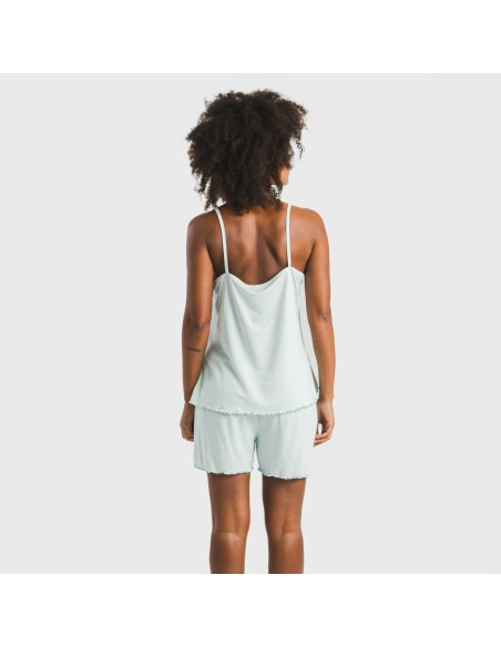 Pijama tirantes mujer soft Banita celeste