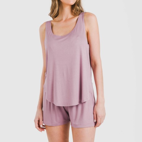 Pijama tirantes mujer viscosa liso