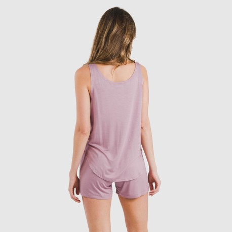 Pijama tirantes mujer viscosa liso