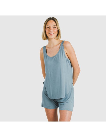 Pijama tirantes mujer viscosa liso