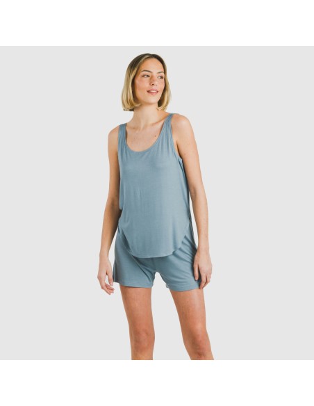 Pijama tirantes mujer viscosa liso