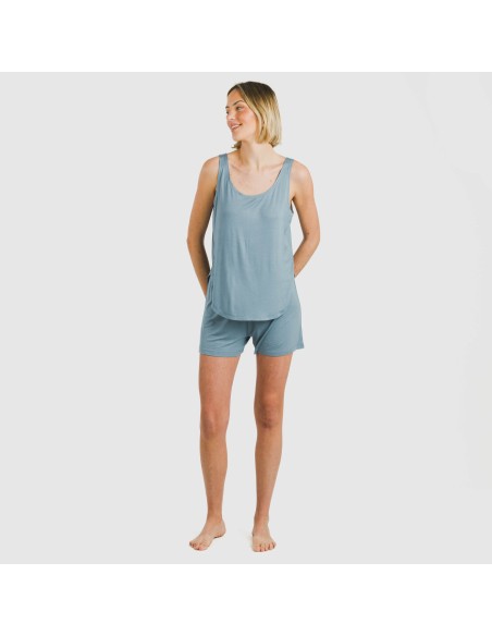 Pijama tirantes mujer viscosa liso